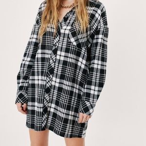 Worn Once- Flannel Mini Dress
